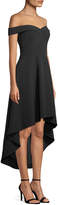 Thumbnail for your product : Aidan Mattox Aidan by Off-the-Shoulder High-Low Crepe Cocktail Dress