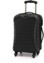 Thumbnail for your product : Linea Shell black 4 wheel hard cabin suitcase