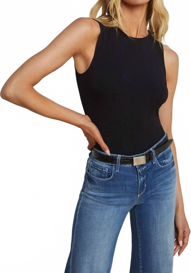 L'Agence Amia Tank Top Bodysuit In Black