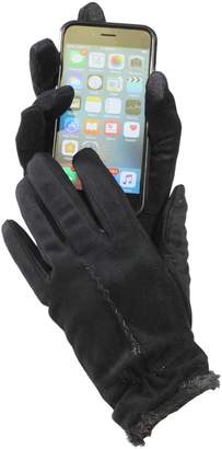 Isotoner Women's Touch Screen Faux Suede Microluxe Lined Gloves