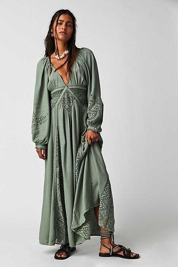 Free People Women's Green Dresses | ShopStyle
