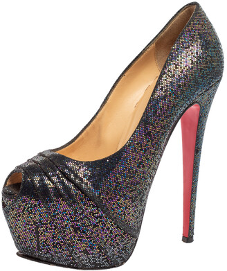 louboutin gold  Heels, Me too shoes, Crazy shoes