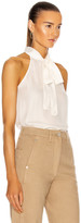 Thumbnail for your product : Nili Lotan Halter Tie Neck Blouse in Ivory | FWRD