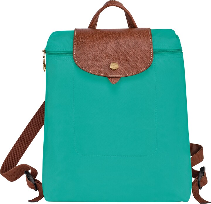 Shop Longchamp Le Pliage Green Mini Backpack