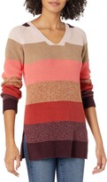 Thumbnail for your product : Goodthreads Cotton Half-Cardigan Stitch Deep V-Neck Sweater Pullover
