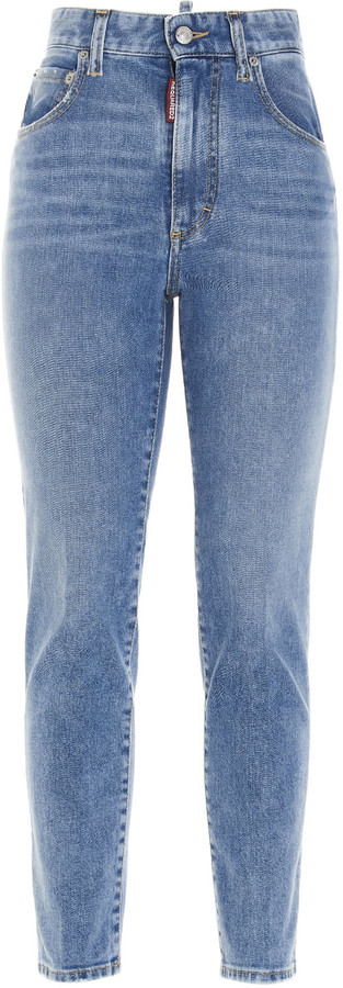 DSQUARED2 high Waist Cropped Twiggy Jeans - ShopStyle
