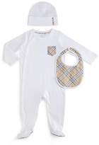 Thumbnail for your product : Burberry Jaydin 3-Piece Footie Pajama Set, White, Size 1-24 Months