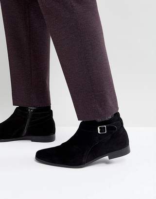 Zign Shoes Suede Buckle Boots