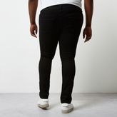 Thumbnail for your product : River Island Mens Big and Tall black Sid skinny jeans