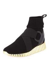 Thumbnail for your product : Ferragamo Noto Stretch Fabric Glove Sneakers