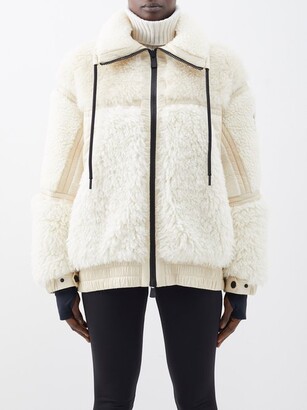 MONCLER GRENOBLE Yvoire Faux-shearling And Shell Down Ski Jacket - Beige