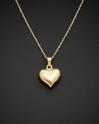 bomba Método Vacante Italian Gold 14K Puffed Heart Pendant Necklace - ShopStyle