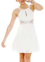 Thumbnail for your product : City Triangles City Triangle Sleeveless Lace-Inset Tulle Dress