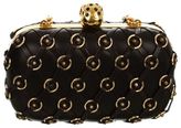 Thumbnail for your product : Alexander McQueen Stud & Ring Harness Skull Box Clutch