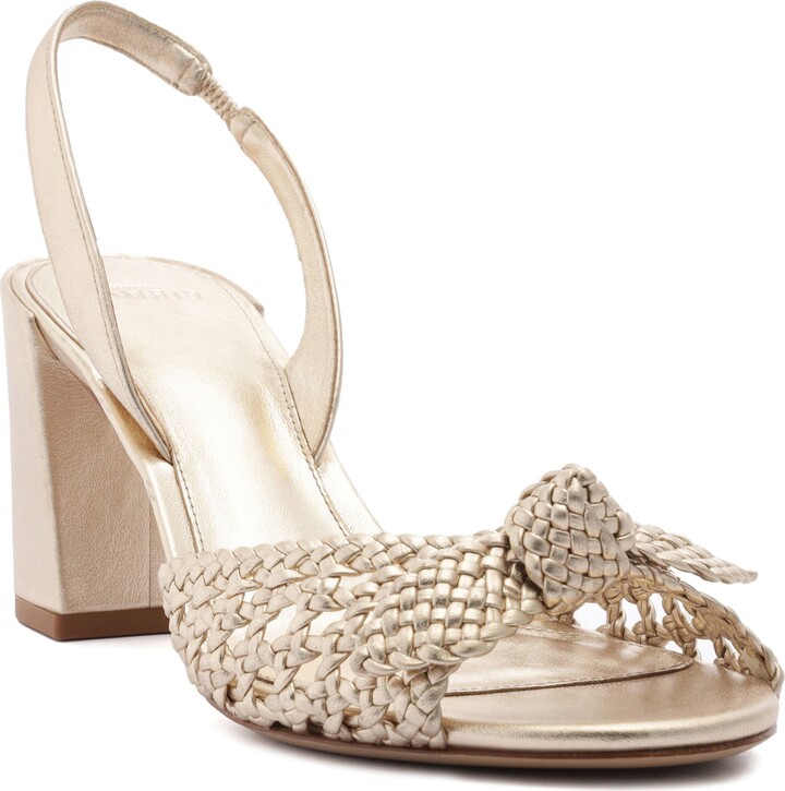 Alexandre Birman Easy Clarita Tresse Block Heel Slingback Sandal