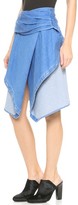 Thumbnail for your product : Dion Lee Line II Denim Wrap Skirt
