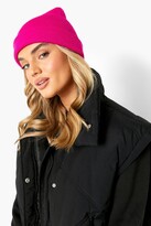 Thumbnail for your product : boohoo Hot Pink Beanie Hat