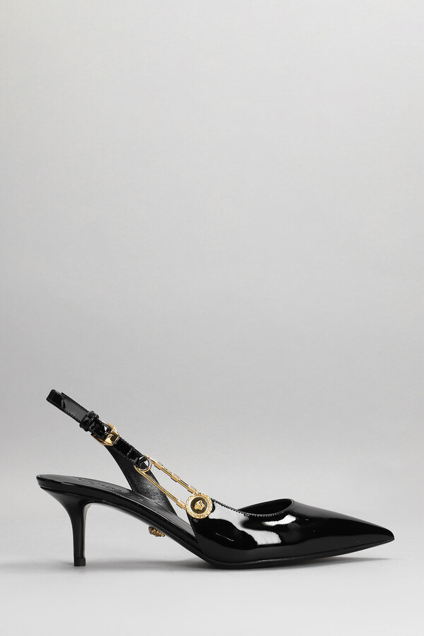 Versace Pumps In Black Patent Leather ShopStyle