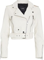 Thumbnail for your product : LTH JKT Mya Cropped Leather Moto Jacket