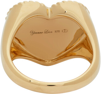 Yvonne Léon Gold & Blue Coeur Signet Ring