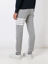 Thumbnail for your product : Thom Browne Sweatpant With Engineered 4-Bar Stripe In Light Grey Cotton Loopback