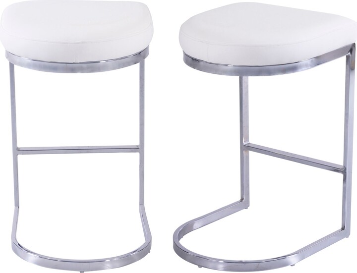 Dunelm Azzaria Set of 2 Bar Stools, Metal White ShopStyle