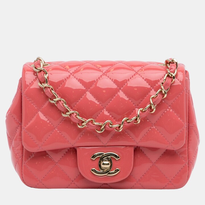 Pink Leather Mini Flap Bag, Pink Leather Quilted Bag, Pink Leather Mini  Flap Handbag, Pink Crossbody Handbag