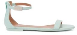 HUGO BOSS Italian-made sandals in calf leather with ankle strap