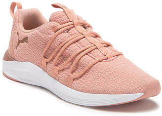 pink and gold puma shoes