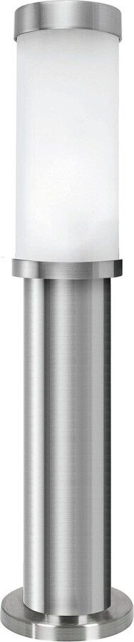 EGLO Konya 1 Light Outdoor Path Light With Matte Nickel Finish & Opal Frosted Glass