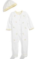 Thumbnail for your product : Little Me 'Little Ducks' Embroidered Footie & Hat (Baby)