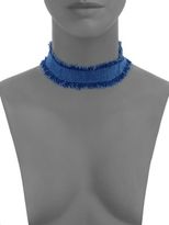 Thumbnail for your product : Jules Smith Designs Raine Frayed Denim Choker