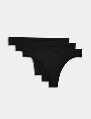 Body by M&S 3pk Flexifit™ Modal Thongs - ShopStyle