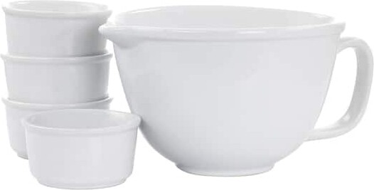 Gibson Elite Ramekin & Mixing Bowl Set in White