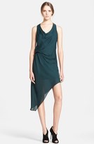 Thumbnail for your product : Haute Hippie Side Tuck Asymmetrical Silk Georgette Dress