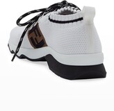 Thumbnail for your product : Fendi FF Knit Sock Lace-Up Trainer Sneakers