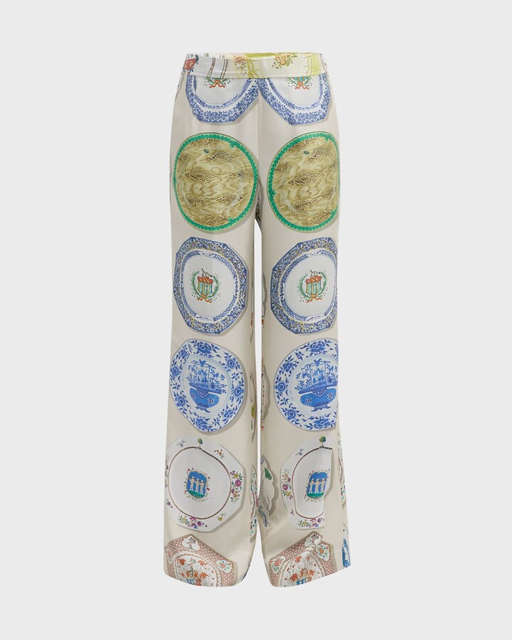 Libertine Chelsea Plates Printed Slim Aarons Pants