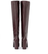 Thumbnail for your product : Via Roma 15 High Tube Boot In Burgundy Color In Smooth Leather