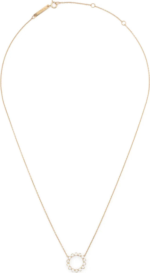 Zoë Chicco 14kt yellow gold Open Sun diamond necklace