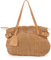 Thumbnail for your product : Henry Beguelin Opale Woven Leather Tote Bag, Neutral