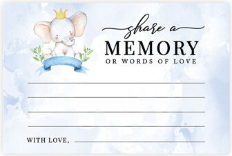 Baby Elephant Share a Memory Cards