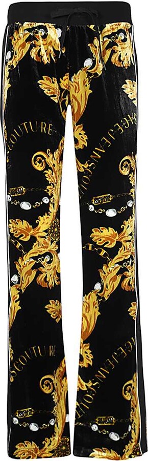 Versace Jeans Couture Printed Velvet Trousers