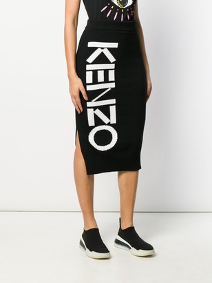 Kenzo Knitted Logo Skirt