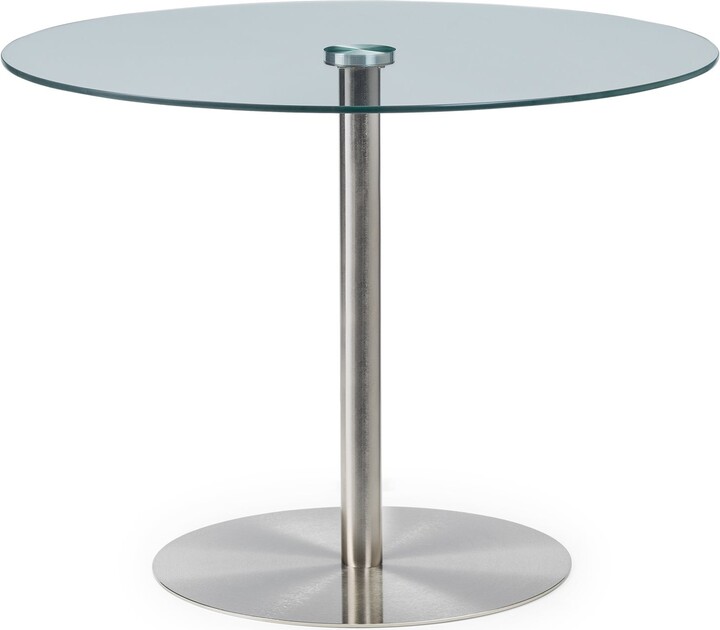 Dunelm Milan Round Glass Table Silver ShopStyle