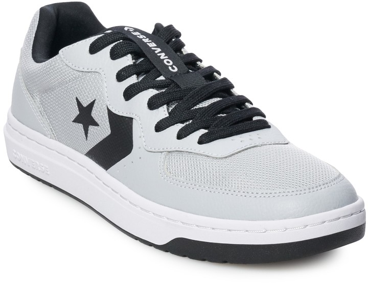 grey leather converse