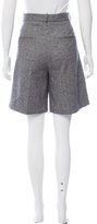 Thumbnail for your product : Jil Sander Navy Wool-Blend Herringbone Shorts w/ Tags