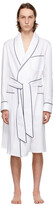 Thumbnail for your product : Paul Stuart White Cotton Herringbone Robe