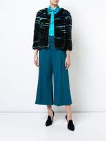 Thumbnail for your product : Oscar de la Renta striped fur jacket