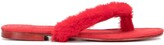 Thumbnail for your product : Madison.Maison Ivanka artificial fur flip-flops