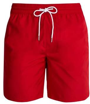 Burberry - Logo Side Striped Swim Shorts - Mens - Red